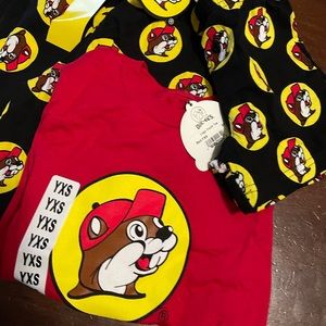 Buc-ee’s Pajamas set 3 pcs New w/tags YXS/S Unisex